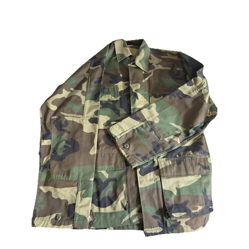 US Military Woodland‎ Camo BDU Tactical Jacket Small-Reg